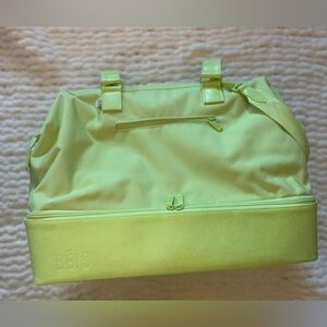 BEIS Neon Green Weekender Bag